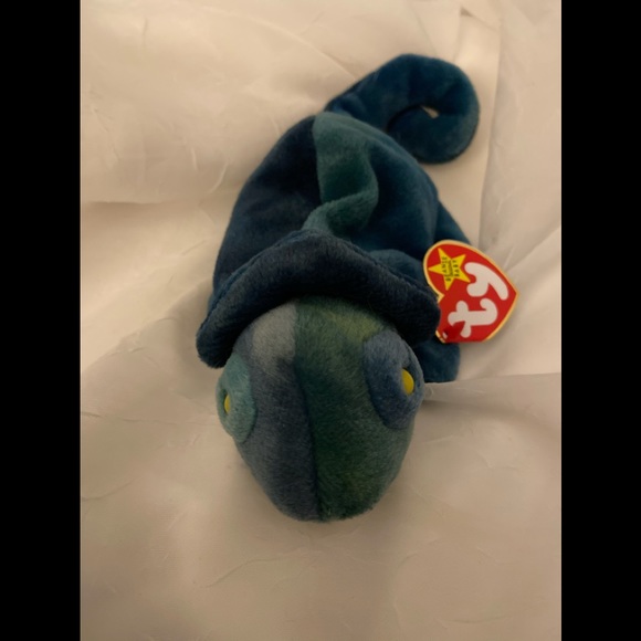 Rainbow the Chameleon Ty Beanie Baby Babies 1997 stuffed animal vintage 90s - Picture 2 of 13